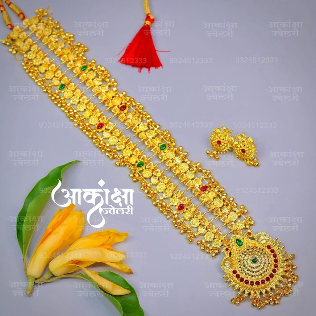 gold plated kolhapuri saaj