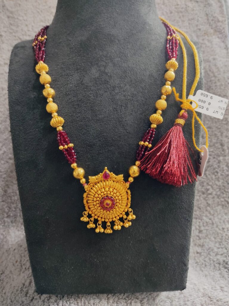 gold mala designs with price