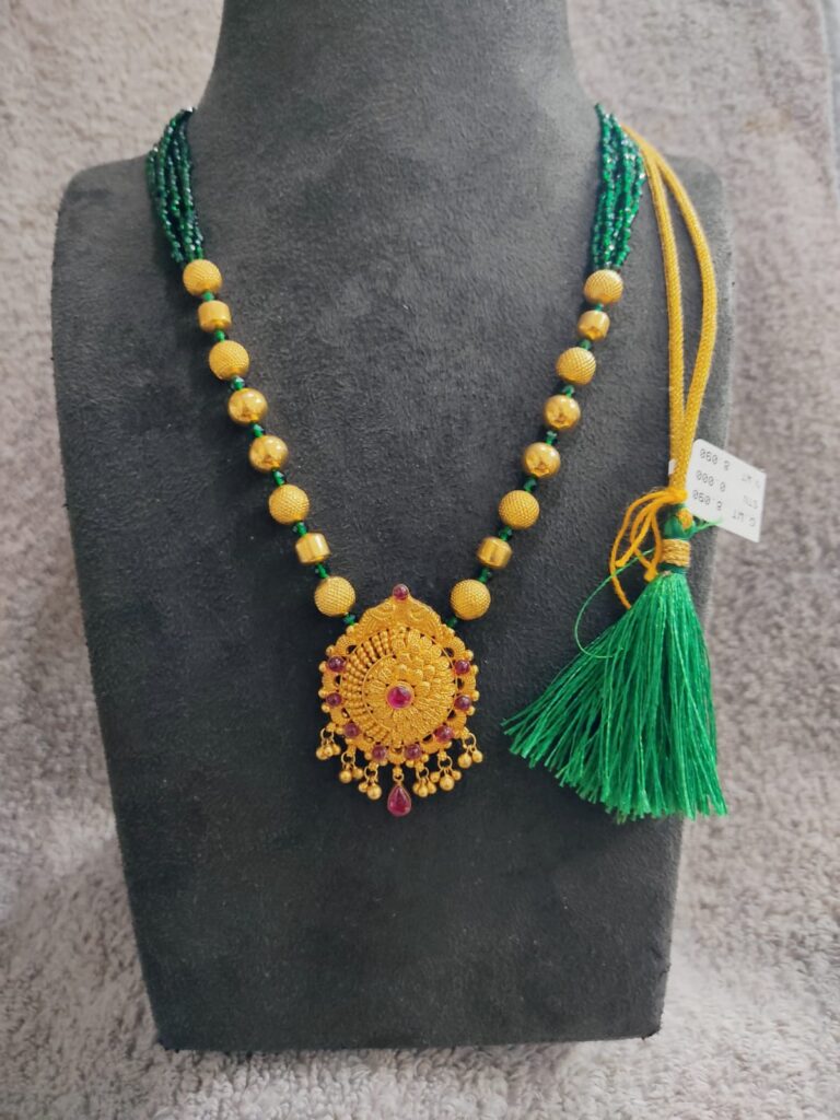 latest gold wax beads jewellery designs