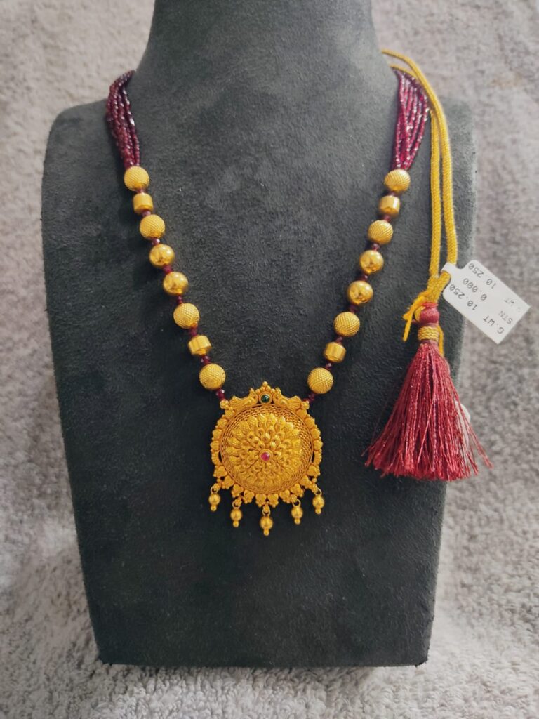 gold wax beads jewellery