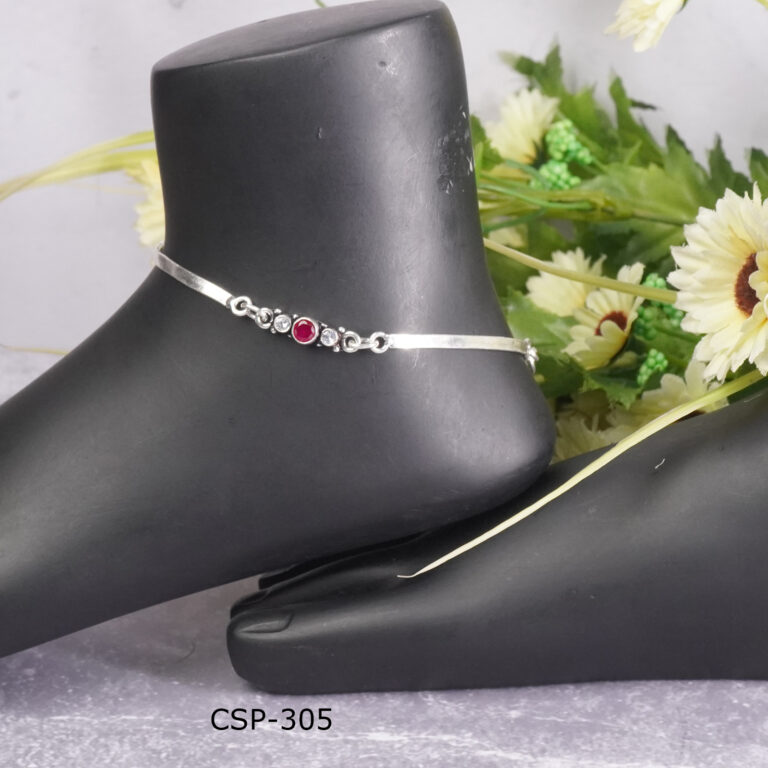 pure silver anklets online