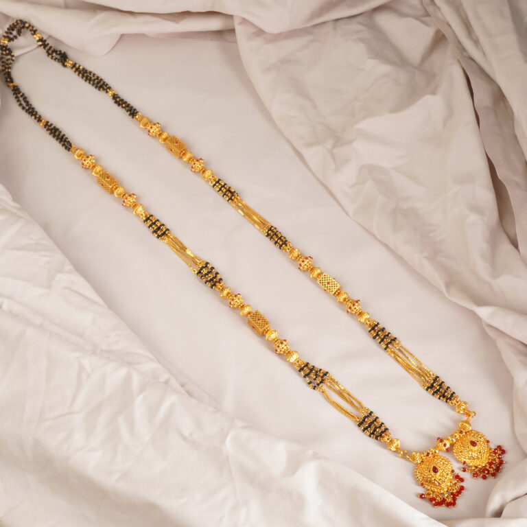One Gram Gold Finish Mangalsutra Swarovski Vati Design
