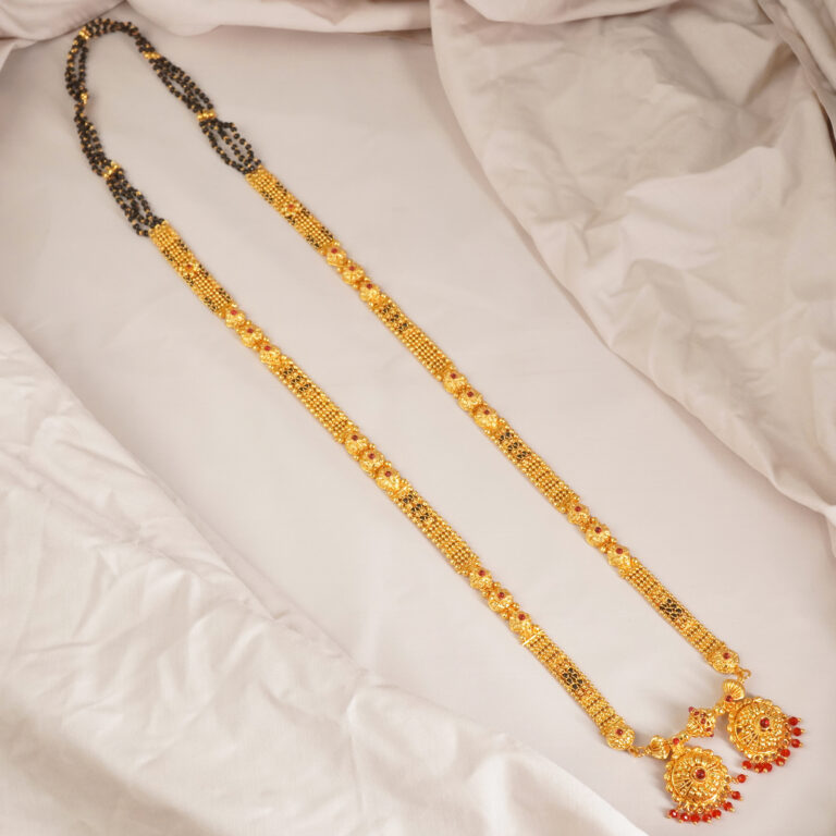 One Gram Gold Finish Mangalsutra Swarovski Vati Design
