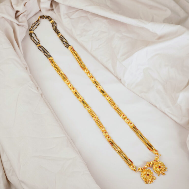 One Gram Gold Finish Mangalsutra Design With Vati Pendant