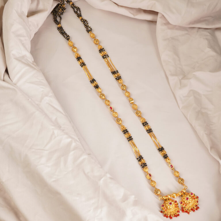 One Gram Meena Stone Vati Mangalsutra Design